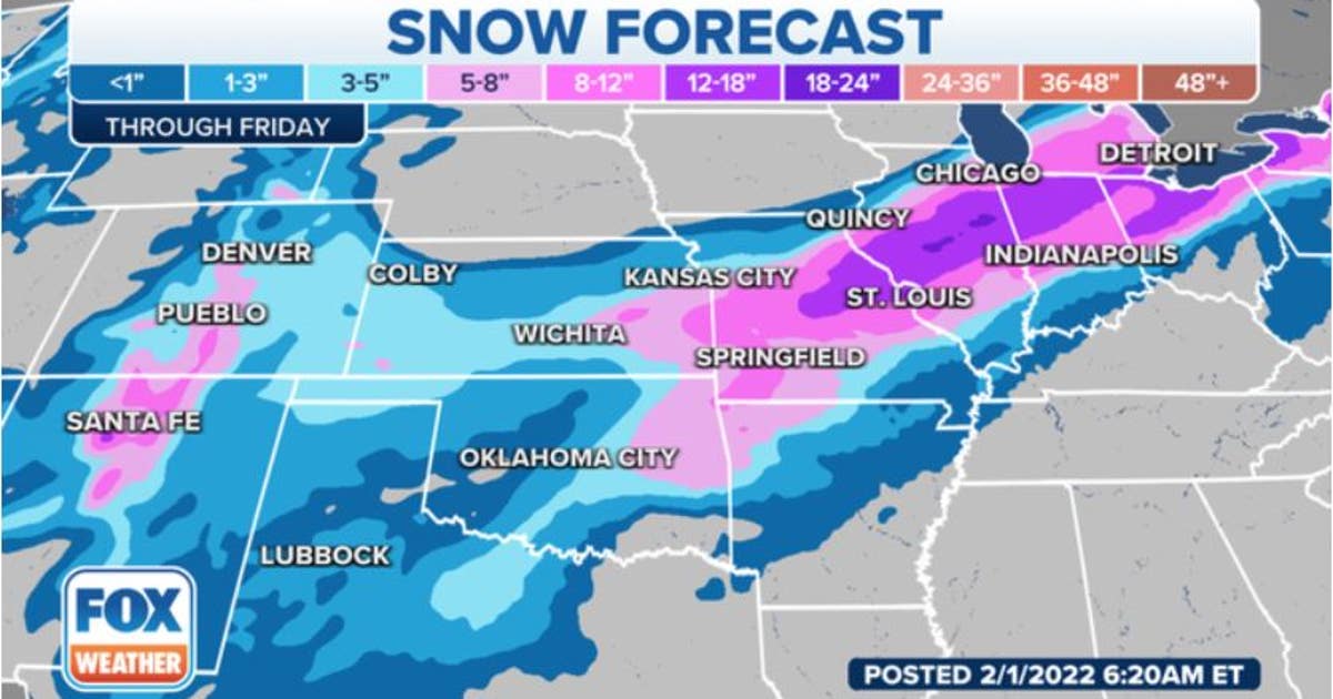 Major winter storm to spread snow, ice from Texas to Midwest, Northeast ...