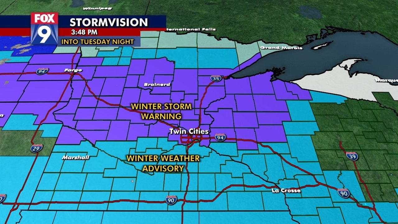 Snow in forecast for Twin Cities after Sunday warm-up | FOX 9 ...