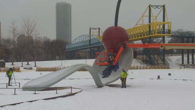 Cherry returns to Spoonbridge sculpture in Minneapolis