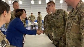 Sen. Klobuchar visits with troops in Poland as Russia targets base near border