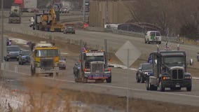 'Rolling Freedom' truckers convoy passes through Minnesota