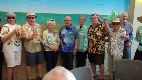 'First time I've done beer pong:' Plymouth senior citizens celebrate Spring Break