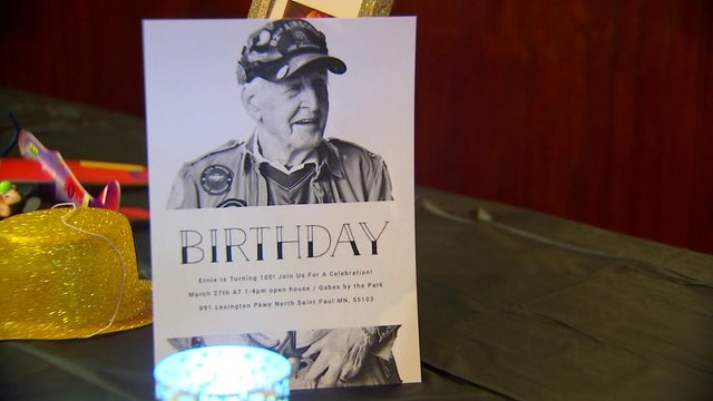 WWII veteran celebrates 100th birthday in St. Paul