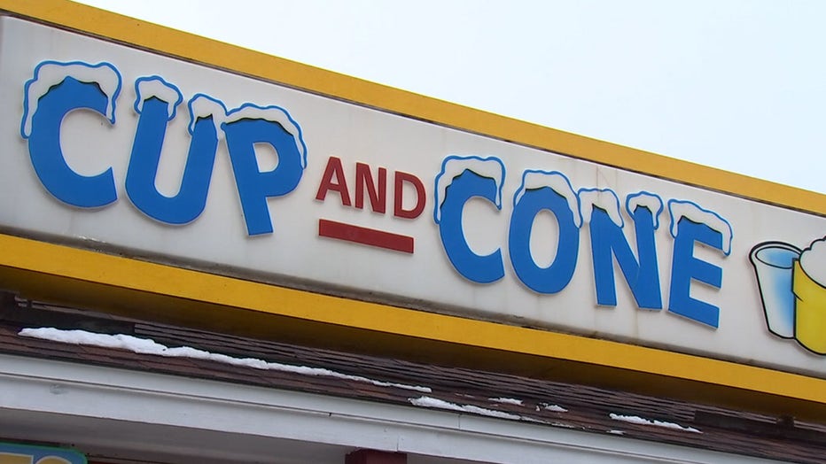 Cup and Cone in White Bear Lake welcomed dozens of customers Saturday despite below-freezing temperatures.