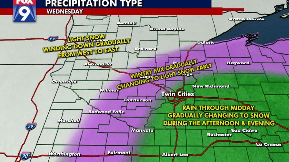 Wednesday snow possibility