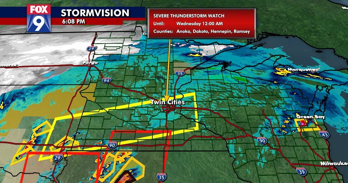Severe thunderstorm watch issued for Twin Cities metro | FOX 9 ...