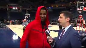 Tee Morant crashes courtside report after Grizzlies-Timberwolves