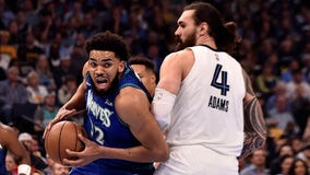 Edwards, KAT lead Timberwolves to 130-117 Game 1 playoff win at Memphis