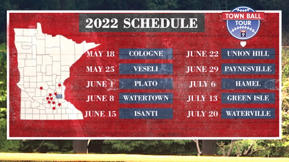 2022 FOX 9 Town Ball Tour schedule