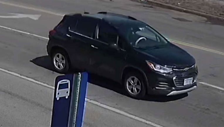 Roseville Police believe the driver of this black Chevrolet Trax was responsible for a road rage shooting on Rice Street on Apri 1.