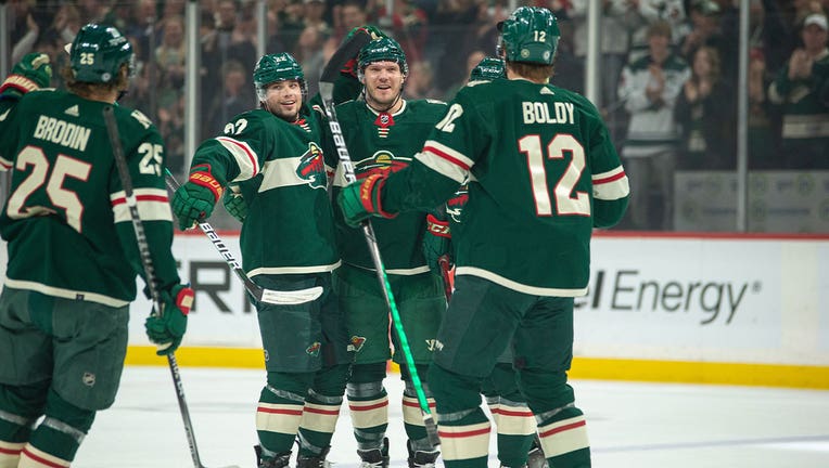 Wild celebrate goal