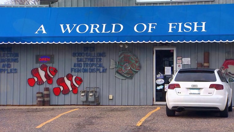 A World of Fish sign