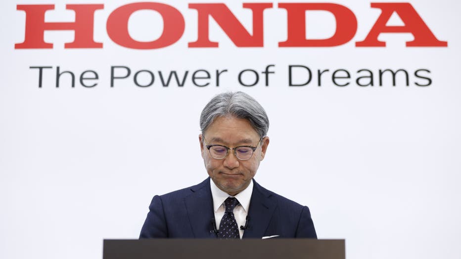 Honda Motor CEO Toshihiro Mibe News Briefing on Electric Vehicles
