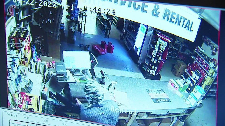 Ace Hardware thief on security video