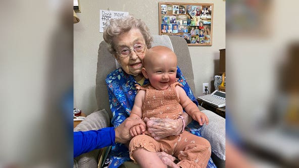 Minnesota woman celebrates 100th birthday on great-great-granddaughter's 1st
