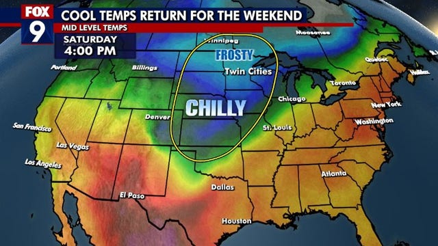 Minnesota weather: Warm, unsettled week turns chilly and potentially frosty this weekend