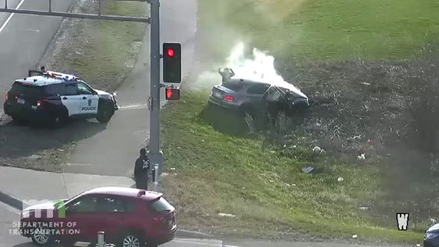 Chase and crash captured on camera ends in juveniles charged, pistol recovered