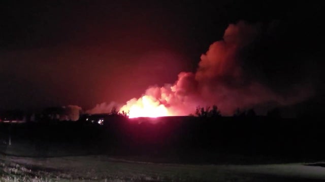Massive fire breaks out at commercial egg farm near Cokato, Minn.