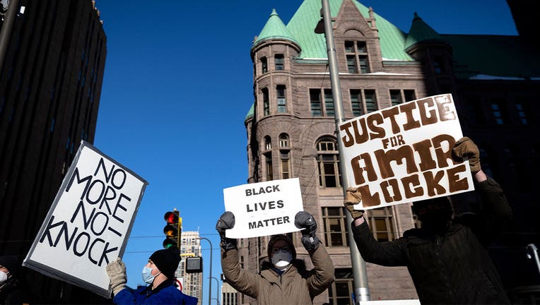 A protest for Amir Locke in Minneapolis