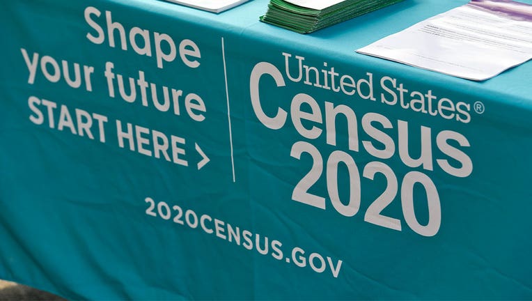 Table with Census 2020 logo