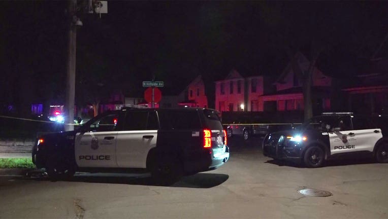 Police tape off Ilion Avenue North in Minneapolis