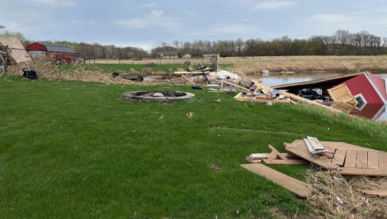 Storm damage in Rusk, Wisconsin