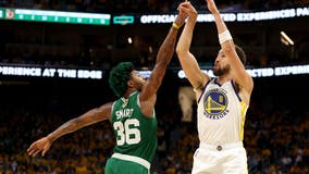 Warriors even Finals with a blowout win over the Celtics