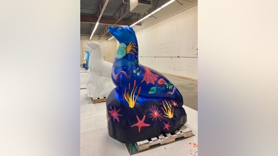 Sparky the sea lion statues on display around the Twin Cities