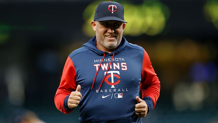 Wes Johnson wearing Twins gear