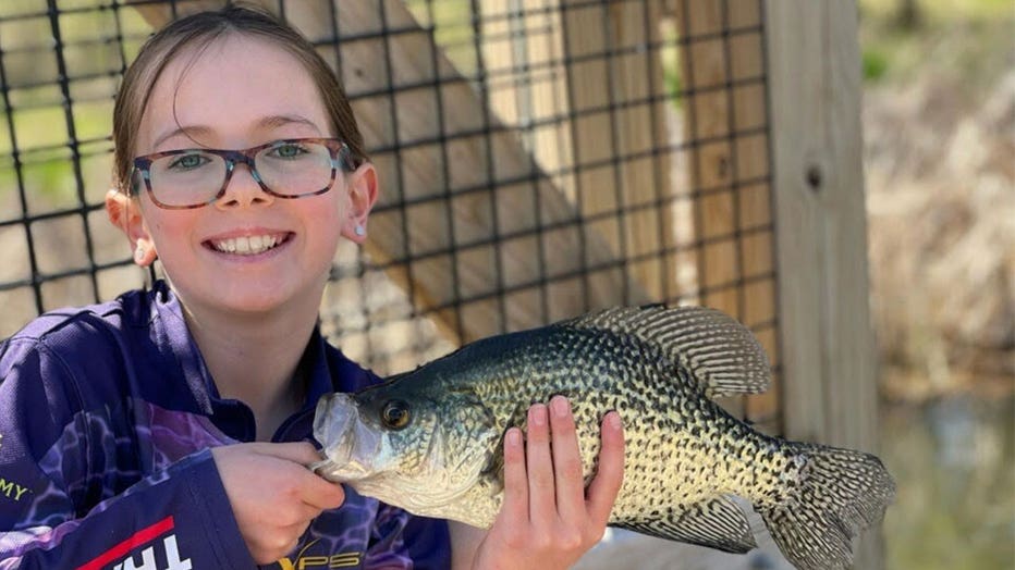 Maddie Freese at a fishing tournament.