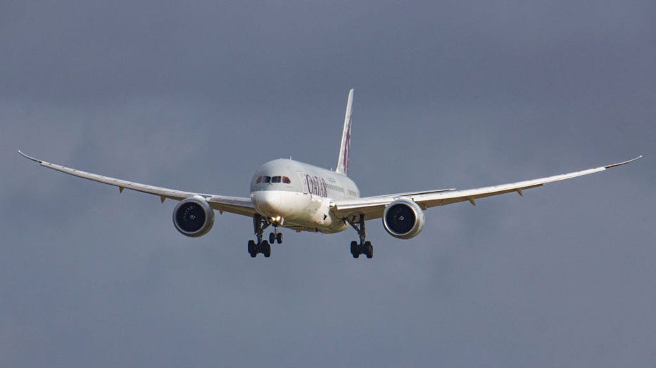 Qatar Airways Boeing 787 Dreamliner Landing At Brussels Airport