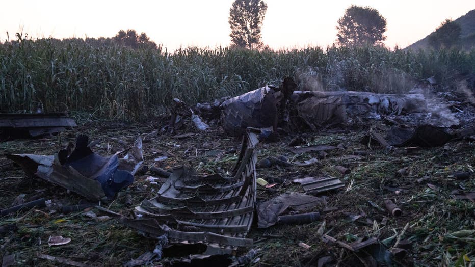 Ukrainian cargo plane crashes in northern Greece killing all 8 crew members