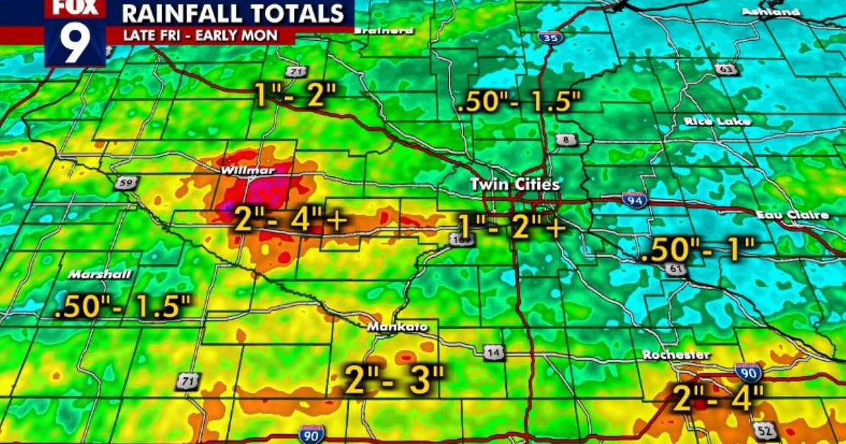 Minnesota weather: How much rain fell this weekend | FOX 9 Minneapolis ...