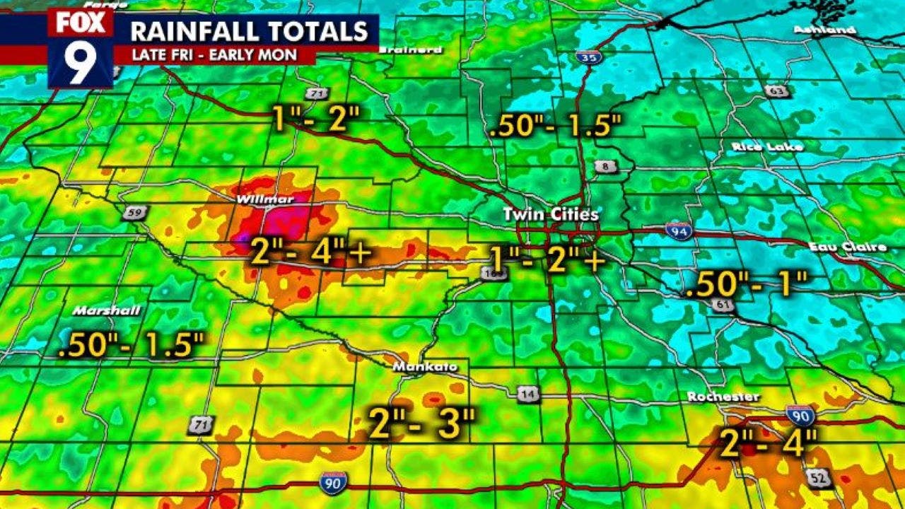 Minnesota Weather How Much Rain Fell This Weekend 7755