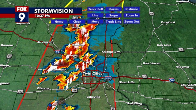 Tornado in west central Minnesota, late night lightning in Twin Cities