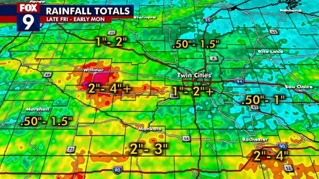 Minnesota weather: How much rain fell this weekend