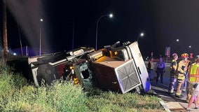 Highway 12 in Maple Plain closed after semi rollover