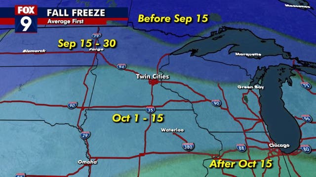 Minnesota weather: The first freeze is coming