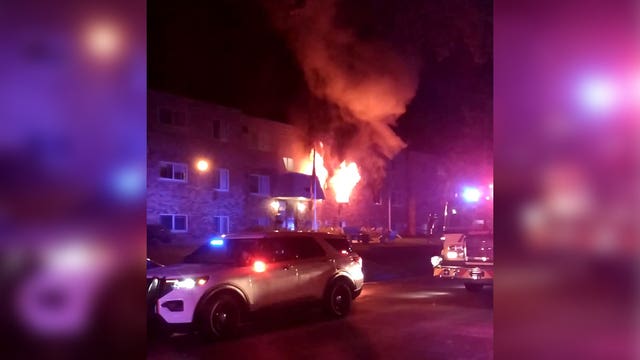Man leaps from 2nd floor to escape fire that ripped through Newport apartment building