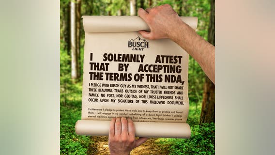 Busch Light's NDA for fans keeps hiking trails hidden