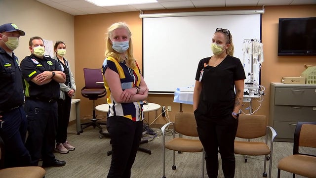 Minneapolis woman who survived horrific car crash meets with crew who saved her life