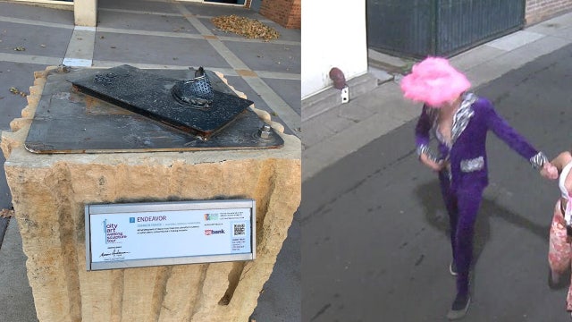 Vandal stole $15K sculpture in Mankato; police seek help identifying him