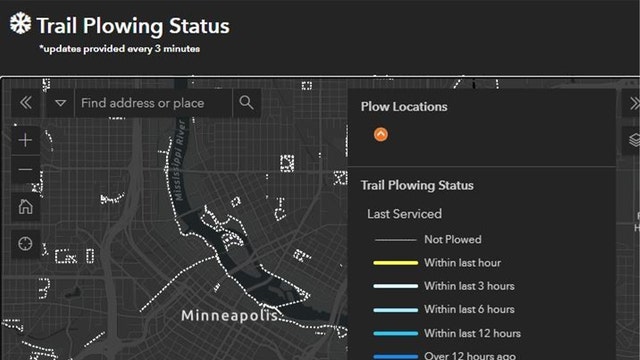 MPRB Trail Plowing Status map to offer trail, sidewalk updates