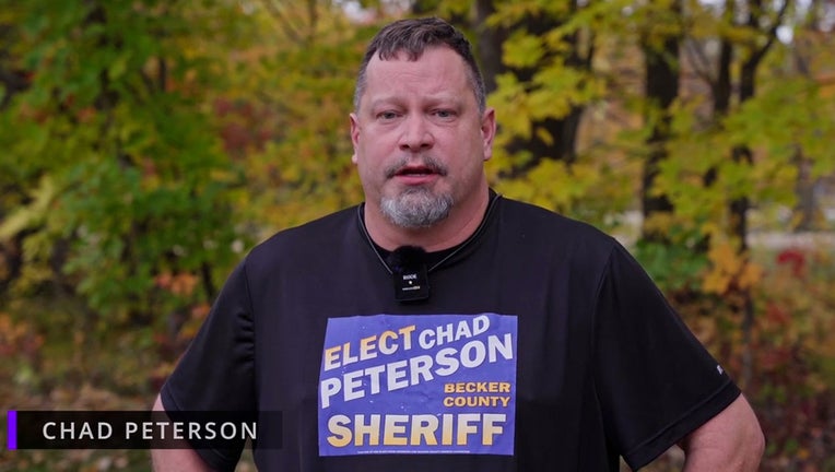 Chad Peterson is running for Becker County Sheriff against incumbent Todd Glander. He is pictured here in a screenshot of a campaign video. (Source: Provided)