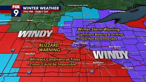 Minnesota weather: Blizzard-like conditions Thursday evening, Friday