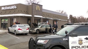 Police: Driver smashes into several vehicles in McDonald's parking lot after robbery