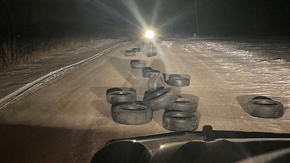 Forest Lake Police finds nearly 150 tires dumped on roads