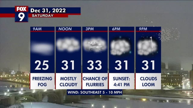 Minnesota weather: Mostly cloudy, warm on New Year’s Eve