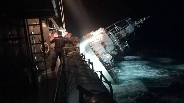 Thai warship sinks in rough seas, leaving 31 sailors missing