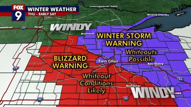 Minnesota weather: Timeline of what to expect with blizzard-like conditions